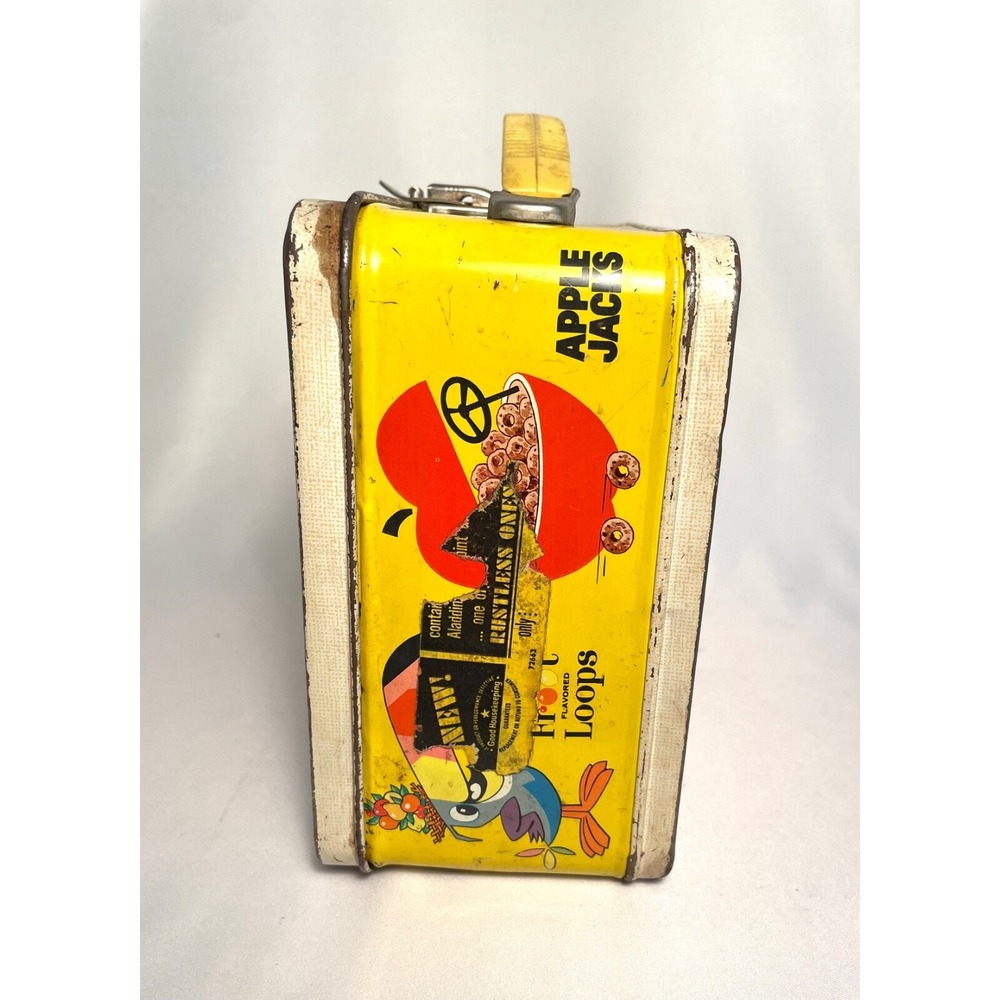 Kelloggs Cereal Frosted Flakes Rice Krispies Lunchbox Aladdin Vintage 1969 USA - Picture 2 of 8